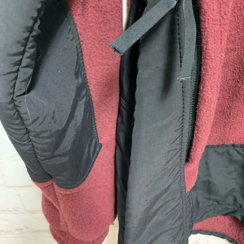 RARE Vintage The North Face Rage Burgundy Black Anorak Fleece Jacket Size XL USA - Picture 4 of 8